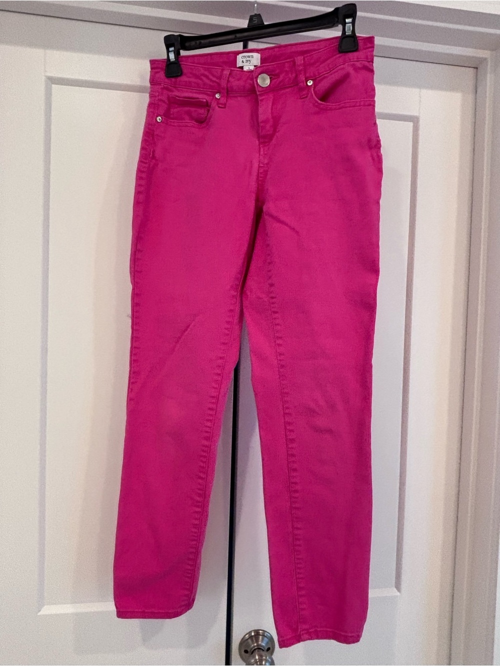 crown & ivy Bright Pink Mid-Rise Pants